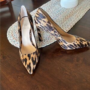 Never worn Vince Camuto Animal Print Heels